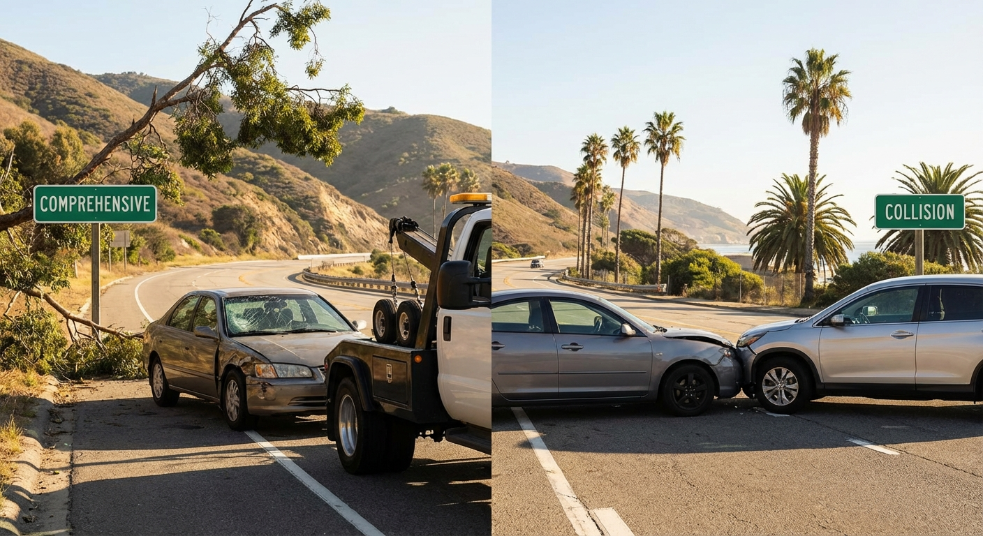 california car insurance comprehensive vs collision - California insurance guide